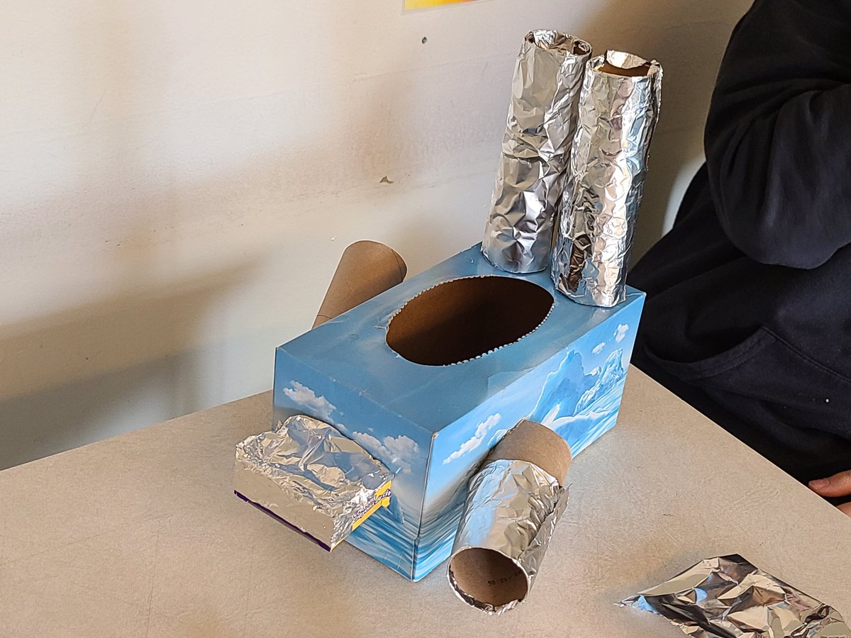 MrsD9Heather's tweet photo. Unit projects getting finished up today. Students built 'tin men' as composite objects, found the surface area, and the same area of tin foil. Will it fully cover, will there be extra? We'll find out how accurate their measurements and calculations are! @NLESDCA @sjboscoschool https://t.co/PBs5Tghz81
