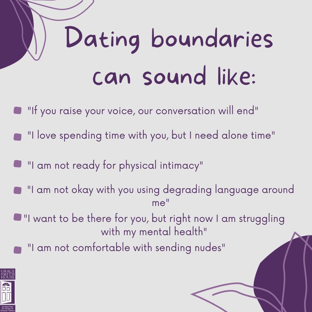 Whether you are dating someone new or have been in a relationship for quite a while, boundaries can be a good way to ensure that you are always comfortable in your relationship.

#dvam #dvam2022 #every1knowssome1 #domesticviolenceawarenessmonth #domesticviolence