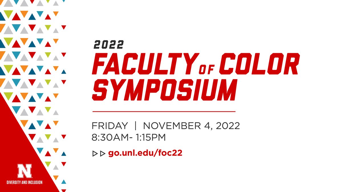 The Faculty of Color Symposium will be hosted Nov 4 in the Nebraska Union. The symposium is designed to recognize the perspectives and unique experiences of faculty of color and observe scholarly contributions and successes. All faculty and administrators are welcome to attend.