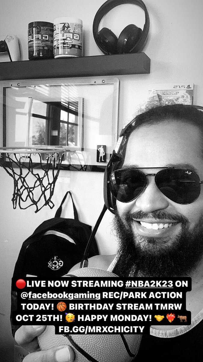 🔴LIVE NOW STREAMING #NBA2K23 ON @facebookgaming REC/PARK ACTION TODAY! 🏀 BIRTHDAY STREAM TMRW OCT 25TH! 🥳 HAPPY MONDAY! 🤝❤️‍🔥🐂 fb.gg/v/gmkG4LVz9K/ . . . . . @Ronnie2K @NBA2K #2K22 #2KCommunity #PS5Share #FacebookGaming #StreamerCommunity #SupportSmallStreamers