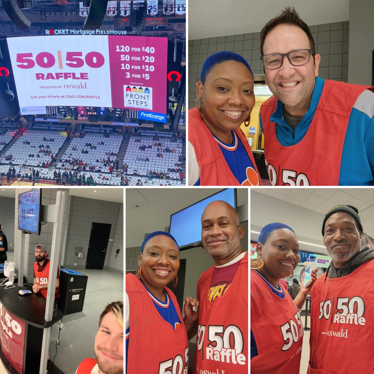 FrontCle's tweet image. Thanks @CAVS for having us sell the 50/50 raffle on HOME OPENER night!  We were able to raise critical dollars in our fight against #homelessness