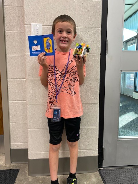 Congratulations to Gracie and Jackson!  Gracie was one of the winners in the SCIDF coloring contest. Jackson showed off his Lego building skills and won!