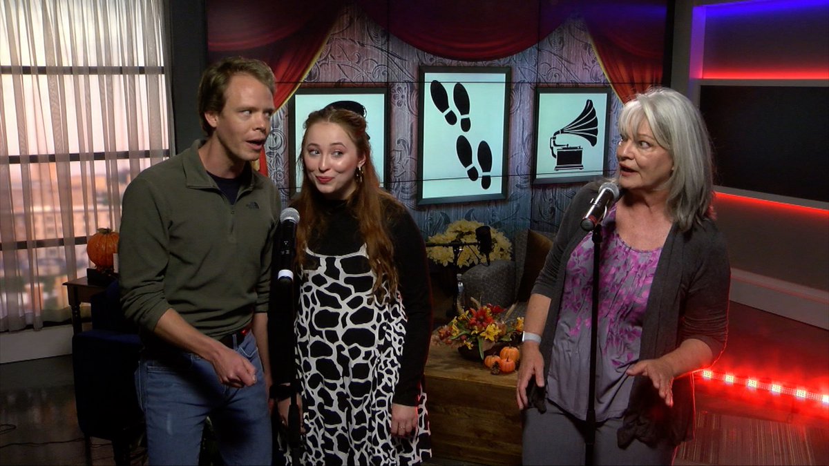 PaulPepperKBIA's tweet photo. In the mood for murder? How about mystery? Maybe a musical? Perhaps all three?! If so, @maplestheatre has you covered with their latest show, 'Something's Afoot', and we've got a sneak peek on our latest show! WATCH: https://t.co/IKl72bavNd #musicaltheatre https://t.co/JEhHXt1rKW