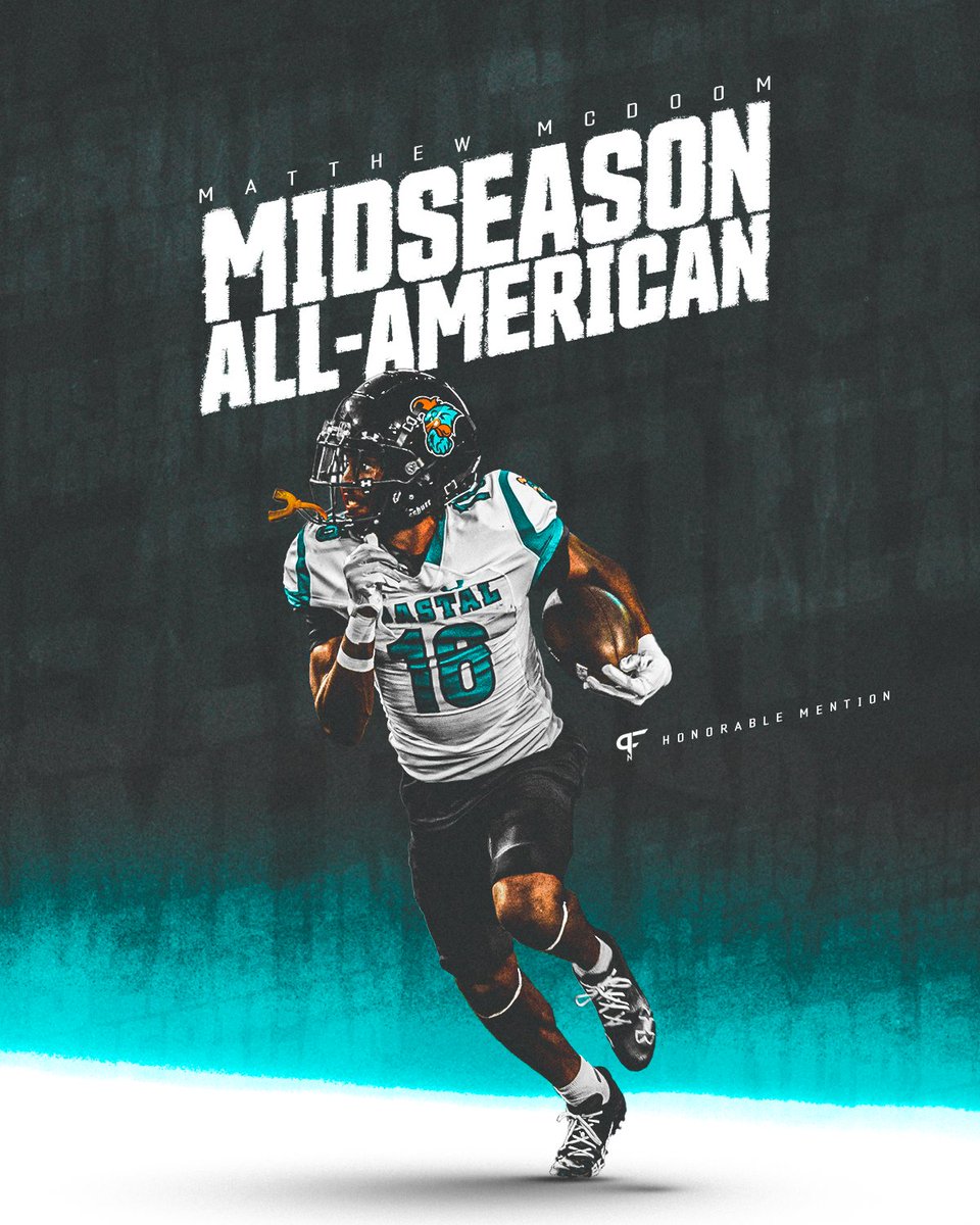 Coastal Football (@CoastalFootball) on Twitter photo 2022-10-24 15:15:00 MIDSEASON ALL-AMERICAN HONORS βοΈ2β£ @Jaredb_14: β«οΈ Honorable Mention @PFN365 β«οΈ Freshman 1st Team @TheAthleticCFB β«οΈ Freshman 1st Team @ColFootballNews @MatthewMcdoom: β«οΈ Honorable Mention @PFN365 #STRIKETHESTONE | #BEL1EVE | #TEALNATION MIDSEASON ALL-AMERICAN HONORS βοΈ2β£ @Jaredb_14: β«οΈ Honorable Mention @PFN365 β«οΈ Freshman 1st Team @TheAthleticCFB β«οΈ Freshman 1st Team @ColFootballNews @MatthewMcdoom: β«οΈ Honorable Mention @PFN365 #STRIKETHESTONE | #BEL1EVE | #TEALNATION