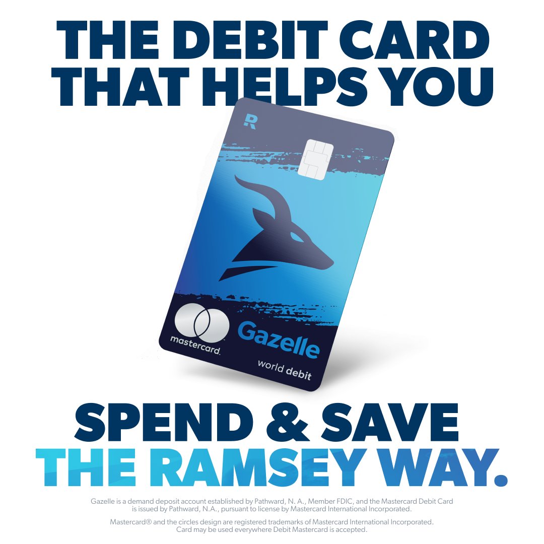 I’m excited to announce our new spending account and DEBIT card— Gazelle! It aligns with the debt-free principles that I teach, so you can spend and save #theramseyway. Learn more and get started! - ter.li/nebk1u
