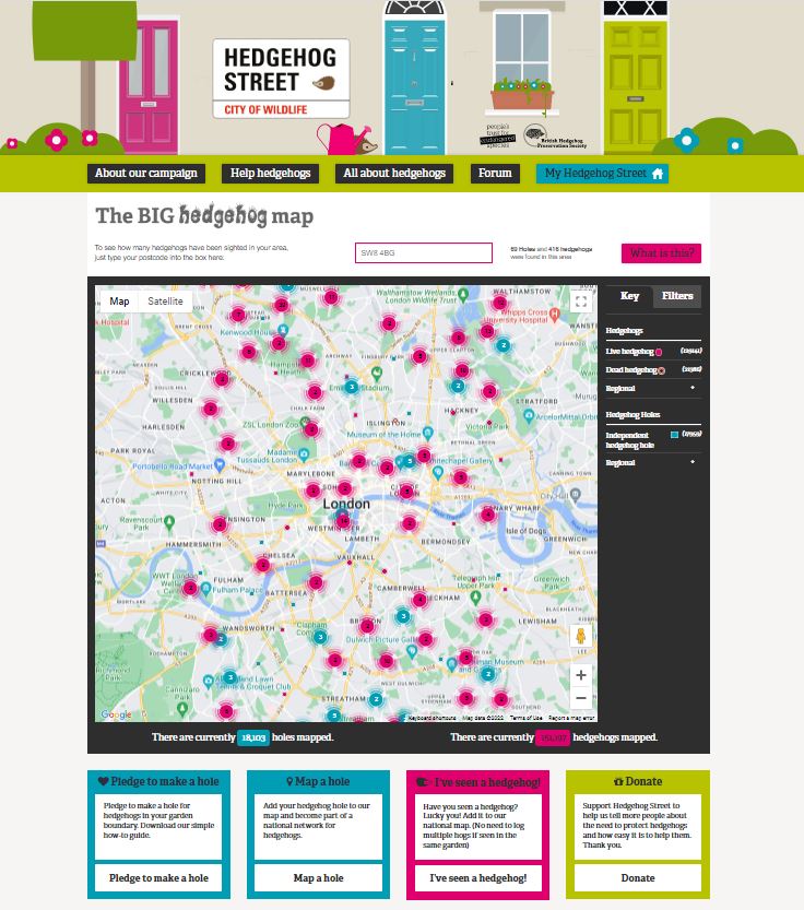 People's Trust for Endangered Species (@ptes) on Twitter photo It's #NationalMammalWeek! This year's focus is recording animals around you.
There are lots of ways you can get involved. Why not record when you see a hedgehog on the #BigHedgehogMap!
👉 bighedgehogmap.org
#HedgehogStreet is a joint campaign run by us & <a href="/hedgehogsociety/">Hedgehog Society</a> It's #NationalMammalWeek! This year's focus is recording animals around you.
There are lots of ways you can get involved. Why not record when you see a hedgehog on the #BigHedgehogMap!
👉 bighedgehogmap.org
#HedgehogStreet is a joint campaign run by us & <a href="/hedgehogsociety/">Hedgehog Society</a>
