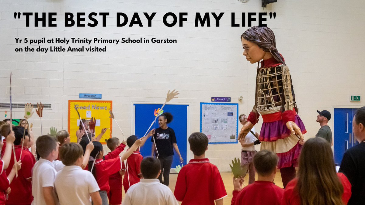 Liverpool Everyman & Playhouse theatres (@liveveryplay) on Twitter photo HAPPY BIRTHDAY <a href="/walkwithamal/">Little Amal (The Walk)</a>
Little Amal travelled to Liverpool in June to bring joy & hope to everyone she met. With <a href="/SOLAARTS/">SOLA</a> we took her to <a href="/HolyTrinityGar/">Holy Trinity Catholic Primary School Garston</a> where one Yr5 pupil said her visit was "THE BEST DAY OF MY LIFE"!
#HappyBirthdayLittleAmal
#LittleAmal #WalkWithAmal HAPPY BIRTHDAY <a href="/walkwithamal/">Little Amal (The Walk)</a>
Little Amal travelled to Liverpool in June to bring joy & hope to everyone she met. With <a href="/SOLAARTS/">SOLA</a> we took her to <a href="/HolyTrinityGar/">Holy Trinity Catholic Primary School Garston</a> where one Yr5 pupil said her visit was "THE BEST DAY OF MY LIFE"!
#HappyBirthdayLittleAmal
#LittleAmal #WalkWithAmal