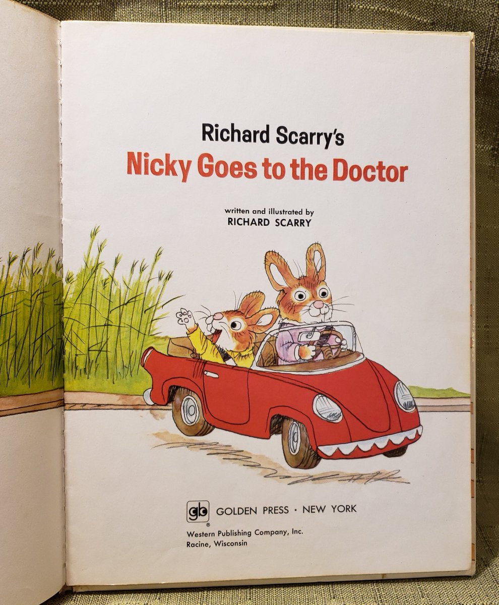 atticesoterica's tweet photo. Vintage 1972 Golden Book Nicky Goes To The Doctor By Richard Scarry Which Shows A Child What To Expect At A Well Visit/Check Up https://t.co/Q09qeBEwVx #Etsy #Curios #AtticEsoterica #BestOffer #Antiques #Collectibles #Vintage #WellVisit https://t.co/THMubaKUY5