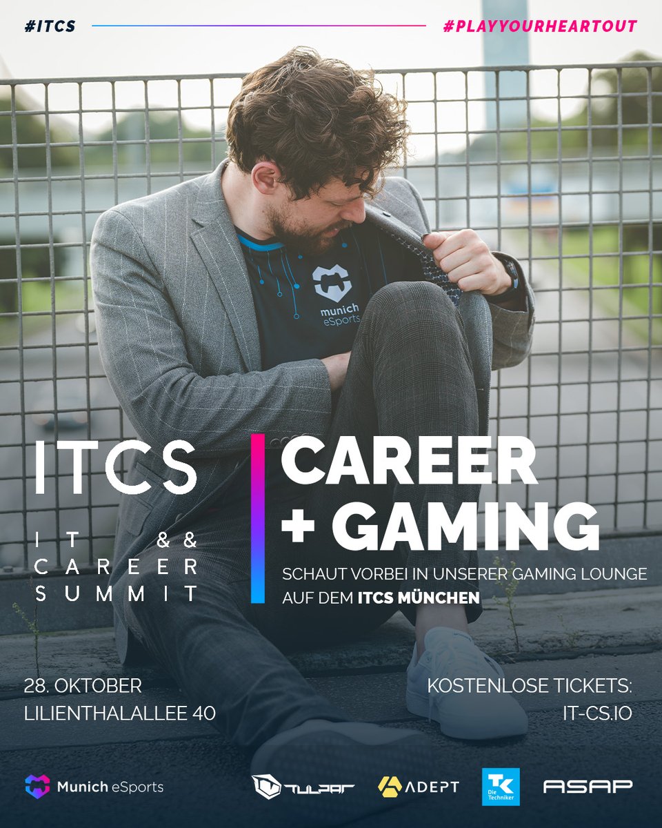 ⌨️Gaming Lounge auf dem <a href="/ITCS_conference/">ITCS TECH KONFERENZ, IT JOBMESSE & FESTIVAL</a>🎮

Am Freitag könnt ihr uns im #MOC in München treffen und gemeinsam mit uns zocken. Positiver Nebeneffekt: rundherum gib es eine Menge Job-Opportunities!

Kostenlose Tickets gibt's noch auf
🎫it-cs.io/events/muenche…

#PlayYourHeartOut