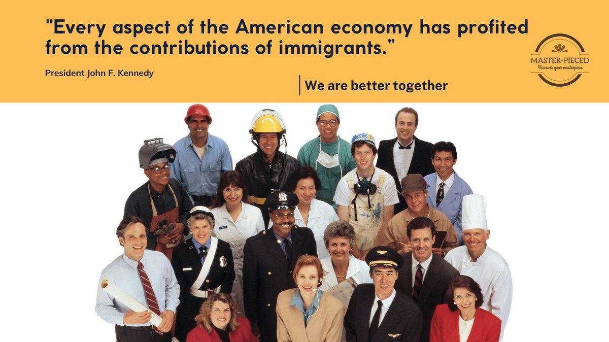 MPieced's tweet photo. Helping immigrants succeed is actually helping America succeed! We are better together because we need each other.
#BetterTogether #SomosAmérica #America #USA #masterpieced https://t.co/MBpiLv7HZ1