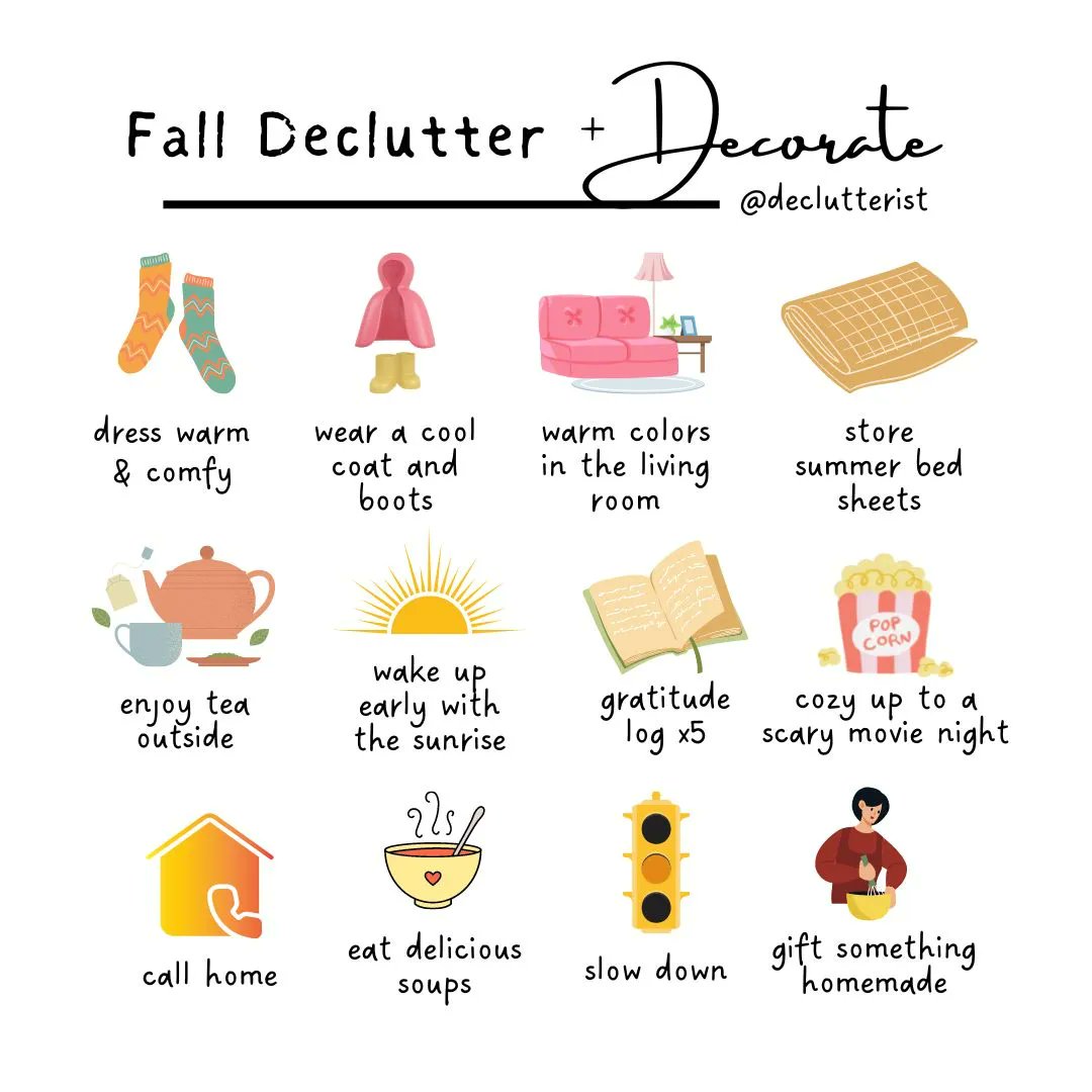 DECLUTTER & DECORATE - FALL EDITION 🍁

Follow for more 🗑 tips.

#declutter #declutteryourlife #declutteryourmind #fallcleaning #autumnvibes #autumnseason