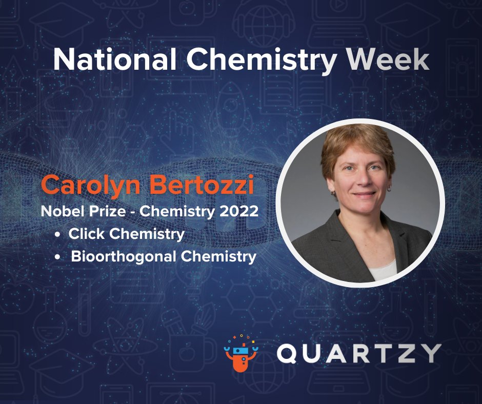 Quartzy's tweet photo. #NationalChemistryWeek
Celebrating the work of @CarolynBertozzi, awarded @NobelPrize in Chemistry. The Nobel Prize winning studies led by the Bertozzi Group &amp; @Stanford were conducted in labs that use Quartzy. Proud to support their amazing work.
#clickchemistry #cancerresearch https://t.co/NXBIoE42BV