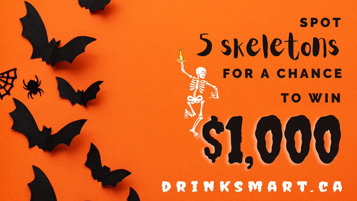 DrinkSmartCa's tweet photo. Halloween is coming so close! 🎃👻🎃
DrinkSmart is celebrating this BIG Halloween by giving away one $1,000 prize. 💵😲
All you have to do is hit this link https://t.co/mZiZaeyrpX, play the game and secure your chance to win the BIG prize. 😎🎃👻
#DrinkSmartTIPS #BIGHalloween https://t.co/KxU8b5P5Q3