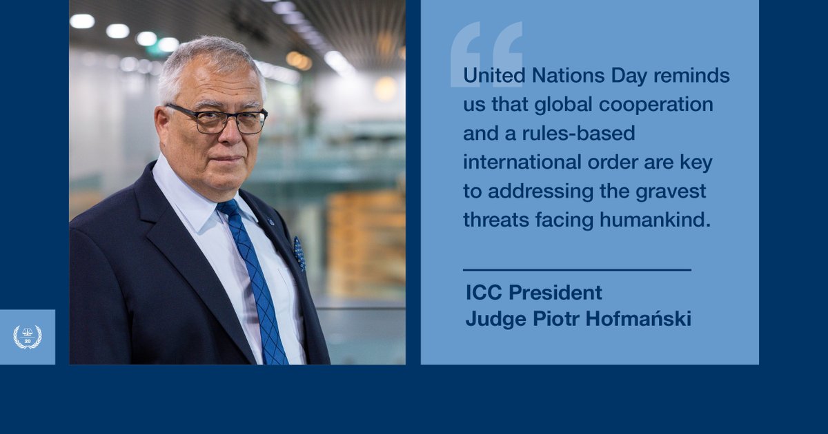 #ICC President Judge Piotr Hofmański on #UNDay ⬇ #MoreJustWorld #SDG16 @UN