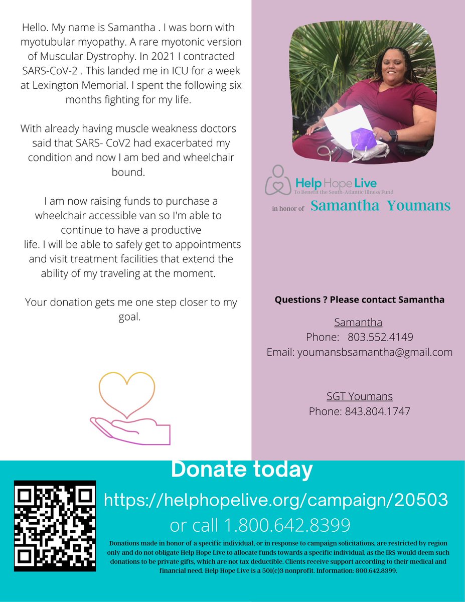 manthayou's tweet photo. #MondayMotivation No matter what life throws at me I'm going to push forward.I was born with #musculardystrophy. Lost my ability to walk last year due to Covid SARS. I'm now raising money for a wheelchair van! #helphopelive
https://t.co/yVAXbxAuYa https://t.co/7bsPv1LcUk
