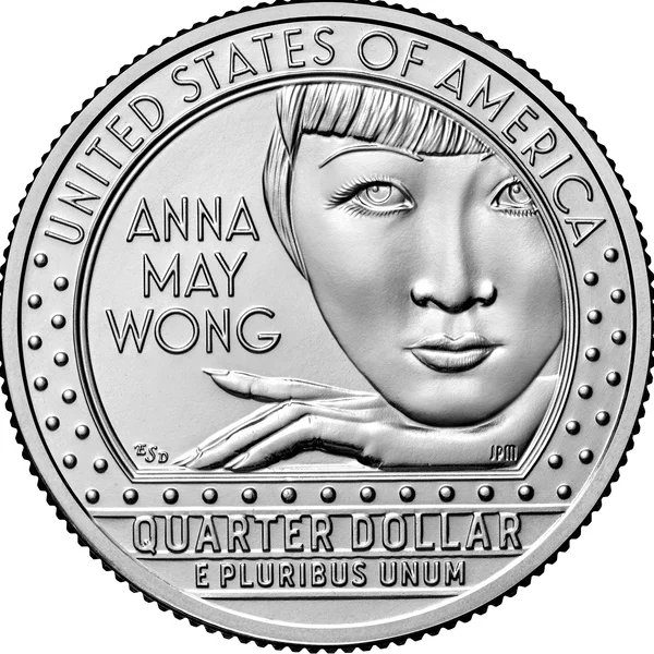 Today the US Mint will begin shipping coins featuring actress Anna May Wong, the first US currency to feature an Asian American.