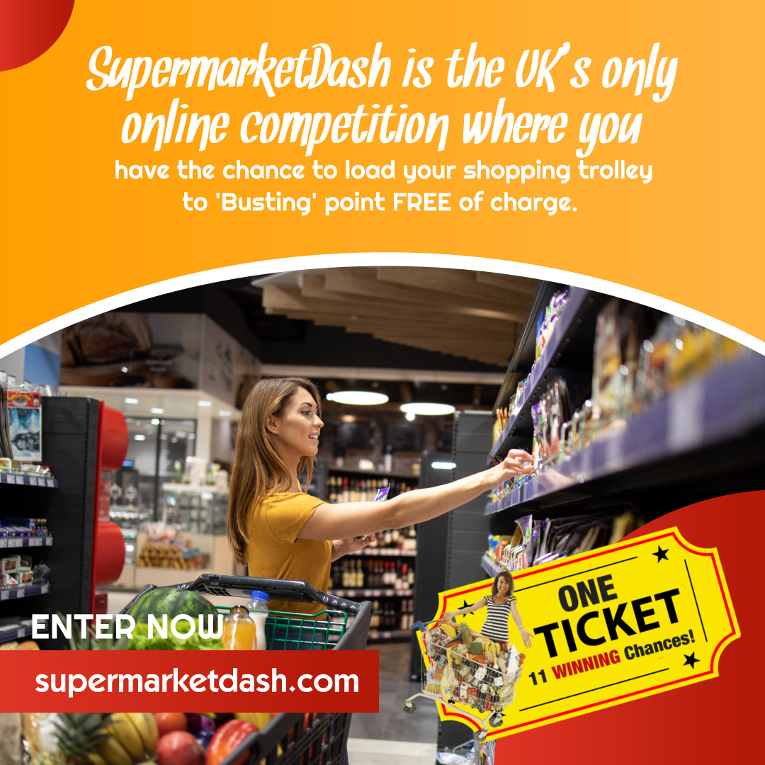 SuperMarketDash's tweet photo. 💥 SupermarketDash is the UK's only online competition where you have the chance to load your shopping trolley to 'Busting' point FREE of charge. 

#winner #winners #shopping #shoppingfree https://t.co/MkeuALdUQc