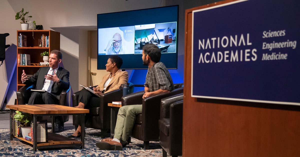 theNASciences's tweet photo. A recent #EndlessFrontier Symposium brought together leaders from #academia, #sciencepolicy, and industry to imagine the next 75 years of science. Read about their thoughts on what will be needed to address complex, global challenges of the future: https://t.co/xfwcN9KI3Y https://t.co/U4YPZRvKor