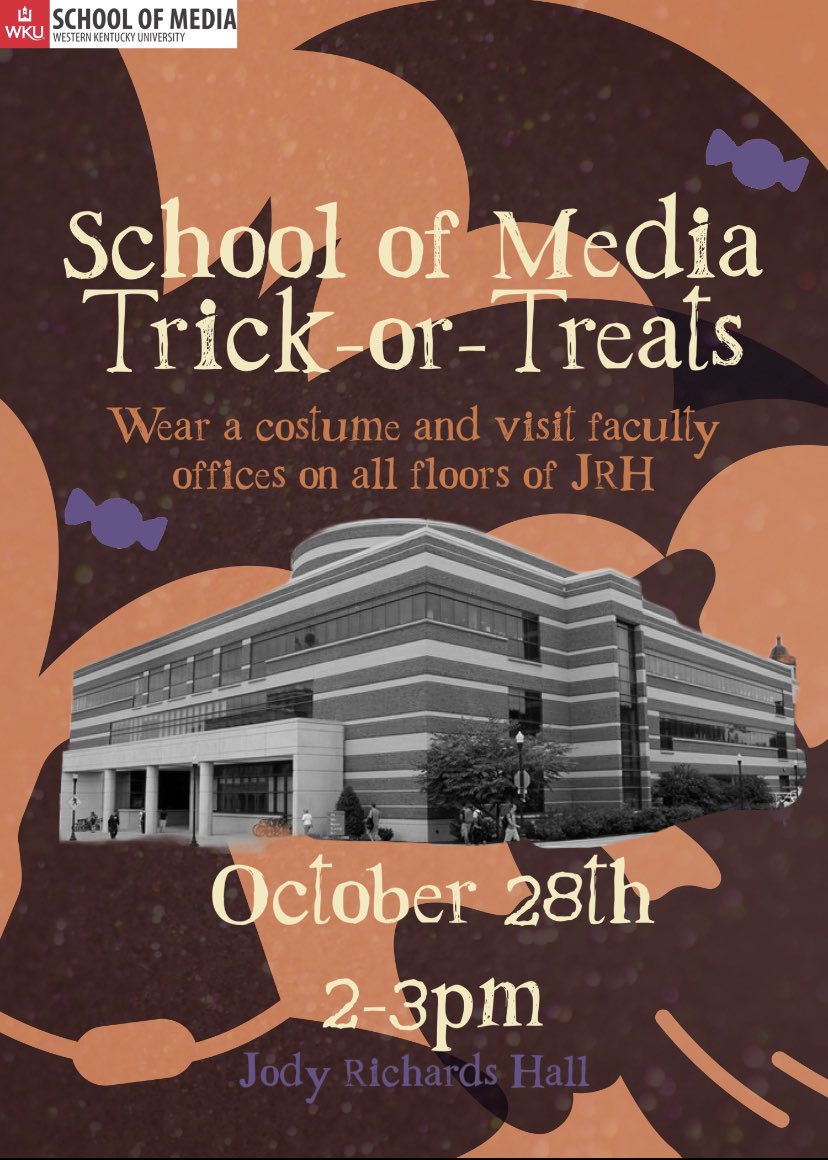 Remember to come celebrate Halloween with the School of Media this Friday!