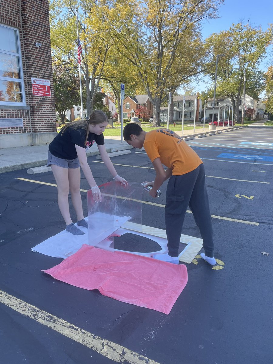 We had perfect weather yesterday for spray painting! Get your Warrior Logo before winter and support the class of 2025. <a href="/FPSchools/">Fairview Park City Schools</a> #classof2025 #gowarriors