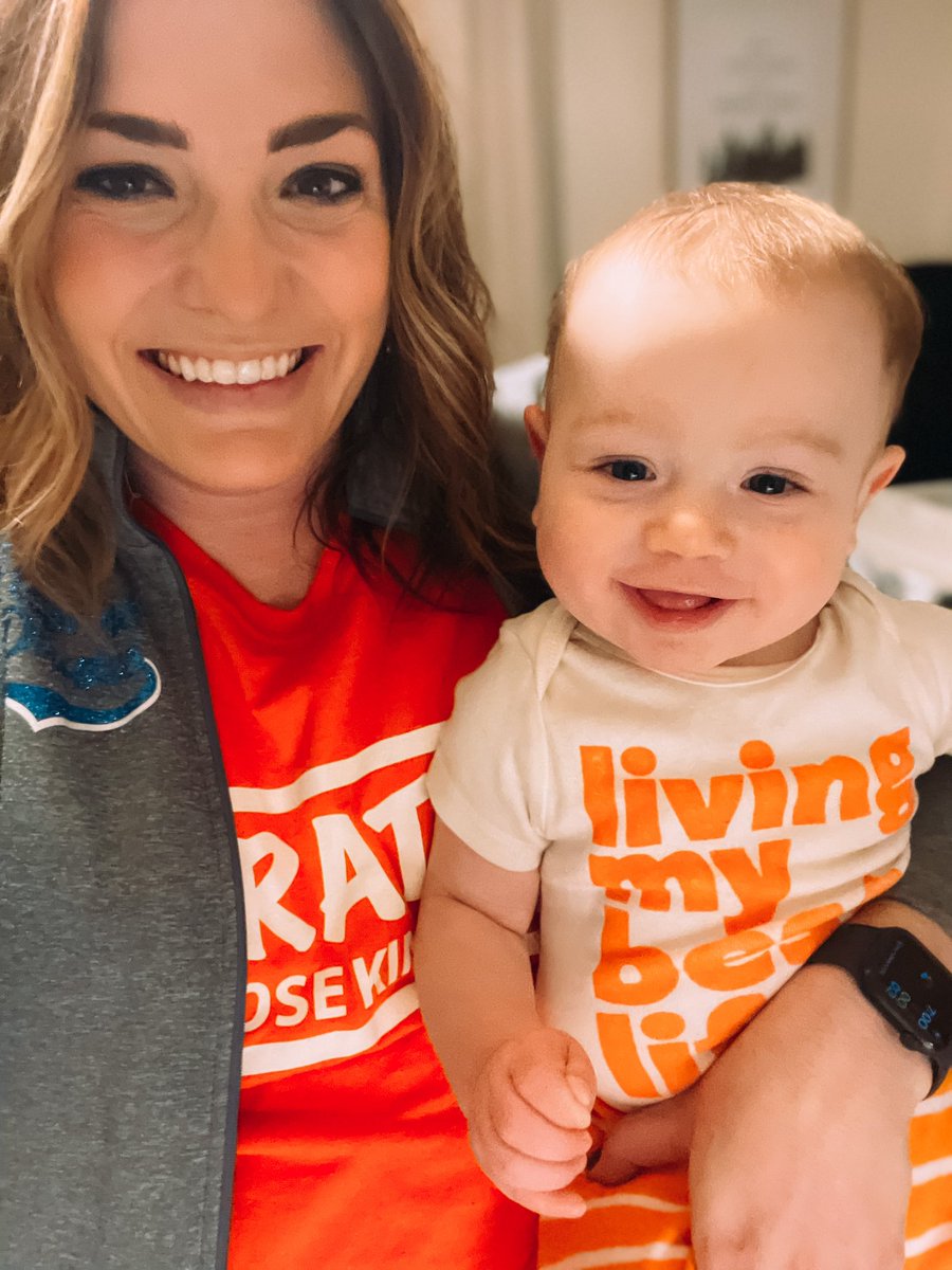 MrsGurney4's tweet photo. The doc band graduate and I are hoping you’re all “living your best life” this marvelous Monday morning! 🧡 https://t.co/nhv4JR2Vv1