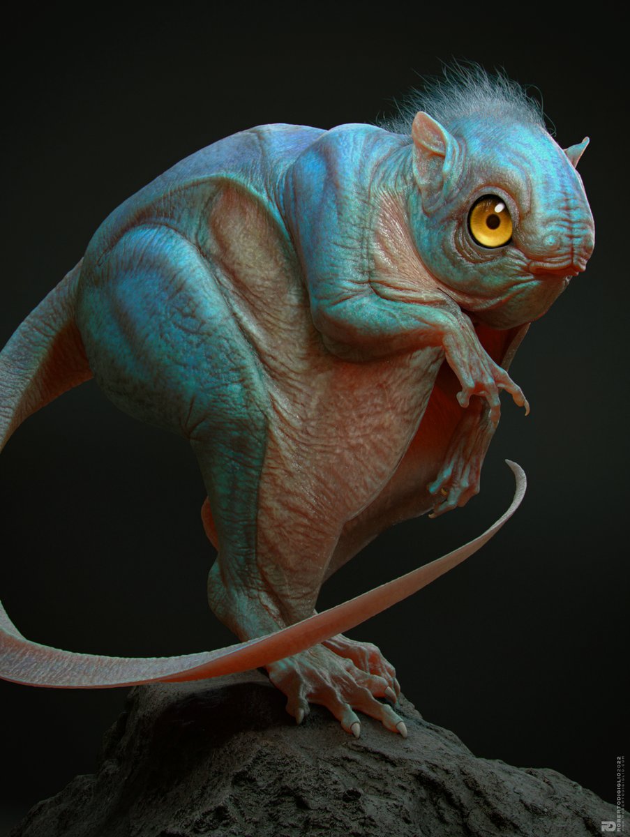 Just a little alien rodent: <a href="/ArtStationHQ/">ArtStation.com</a> link: artstation.com/artwork/KO9ox9
#creatures #animals #conceptart #concept #3dart #digitalart #zbrush #maxon #SubstancePainter #sculpture #design #maya #arnoldrenderer #render #digitalart #CGI #alien #autodesk