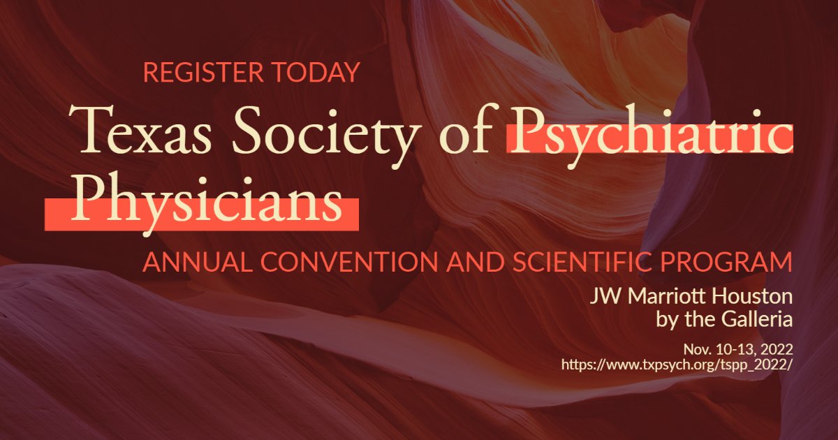Time is running out to register for the TSPP Annual Convention and Scientific Program, November 10-13 at the JW Marriott Houston by the Galleria! Book your room and register today!

conta.cc/3CUzjFi