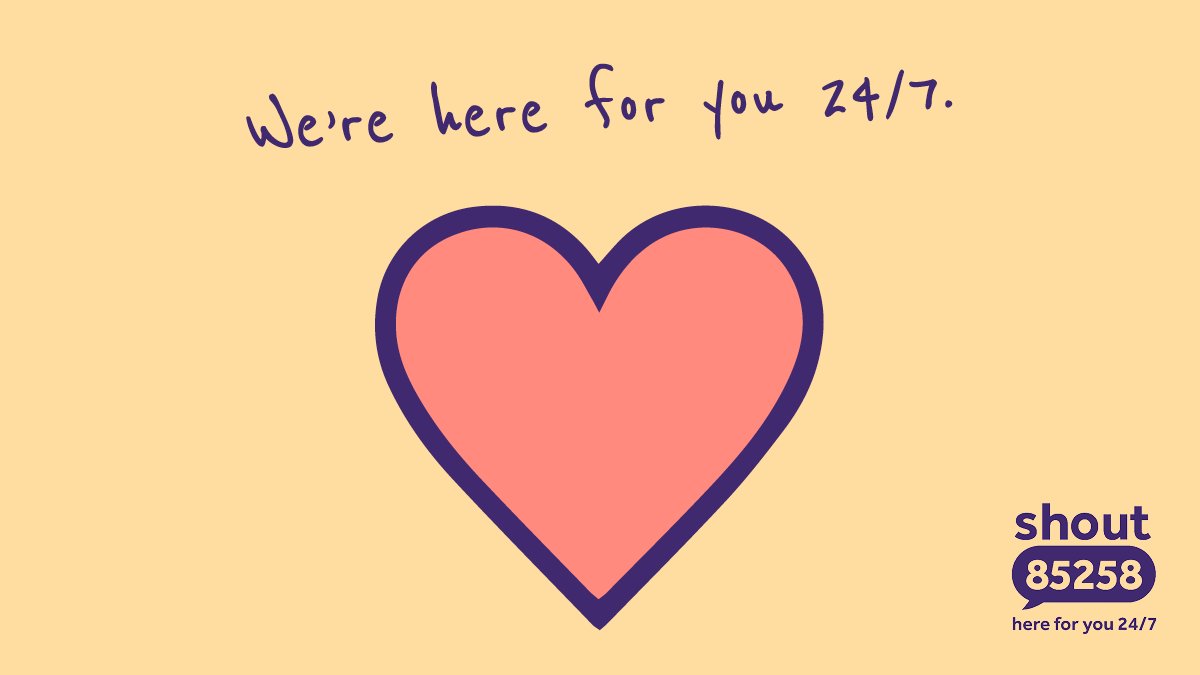 How are you really? 

If you find yourself saying 'I'm okay' when actually you're not, we're here for you.

Text SHOUT to 85258 to start a conversation today 💙