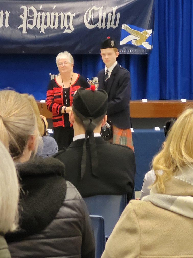 Congratulations to Flynn in S4 who was 4th in the under 16th March out of 18 players. Medal winner for the Strathspey and Reel. He also got through to the Hornpipe and Jig final open under 19 contest and placed 4th out of 25 at The Festival of Juvenile Solo Piping. 👏@lenzieacad