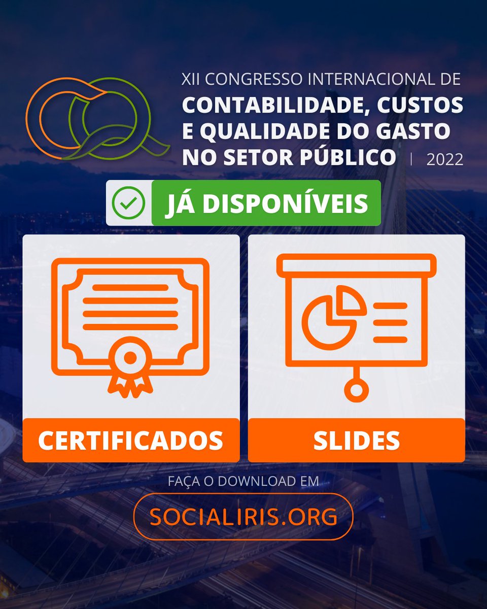 SOCIALIRIS's tweet photo. Acesse https://t.co/G5AdjKoAVb

CERTIFICADOS
Disponíveis para download na área restrita do site.

SLIDES DAS APRESENTAÇÕES
15 apresentações de slides já podem ser baixadas em nosso acervo!

GRAVAÇÕES
No momento não há planos de se compartilhar gravações em vídeo das palestras. https://t.co/FkDHOYvAB4