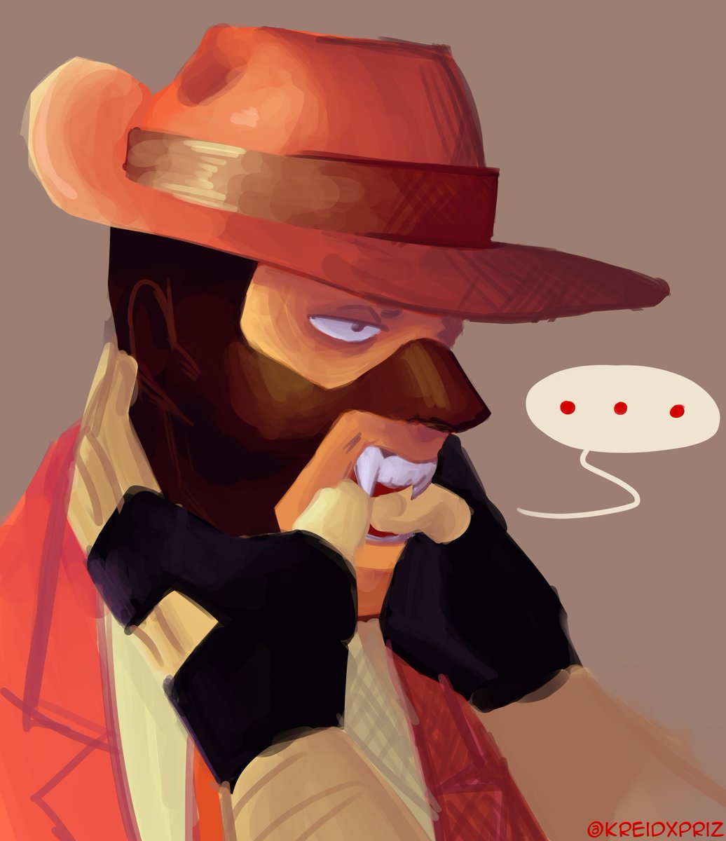 kreidxpriz's tweet image. day 24: You can see the exact moment I give up on this piece

#tf2 #teamfortress2 #gentlespy #sniper #spy #freakfortress2
