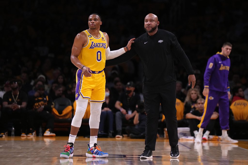 TheDunkCentral's tweet photo. “Russell Westbrook is a washed-up bricklayer who needs to be traded immediately for the Los Angeles Lakers to have any chance of saving their season.” 😳

- @KevinOConnorNBA https://t.co/uFdSdUeToE