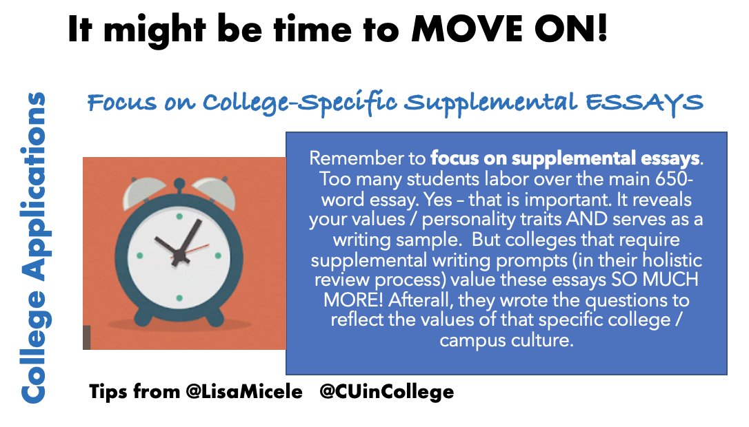 LisaMicele's tweet photo. Hey Seniors - how are those "fit essays" looking? :) https://t.co/XBSzdSm0RD