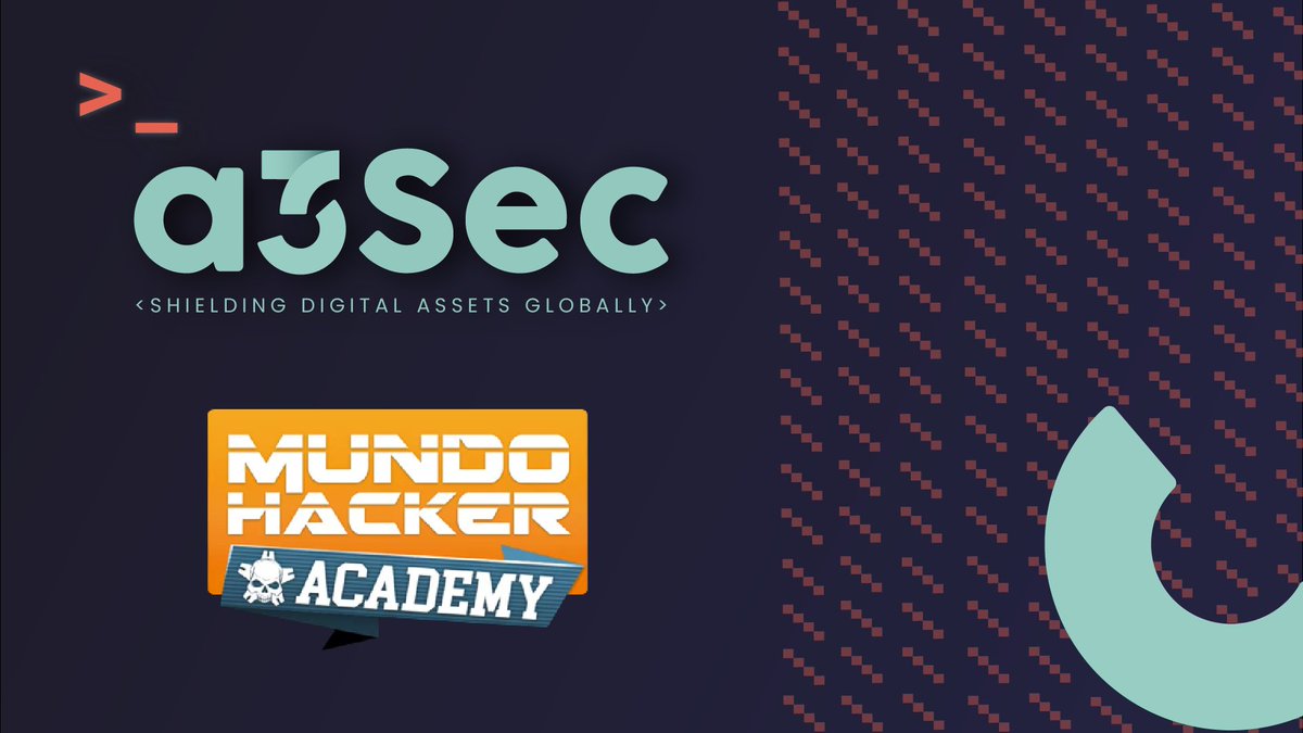 a3sec's tweet photo. En A3Sec anunciamos nuestra participación en @Mundo Hacker Academy, evento referente de formación en el área de ciberseguridad, organizado por @Globbtv. Te esperamos el día 28 de Octubre en La Nave
#MundoHacker #A3Sec https://t.co/cMOMyEXH1b