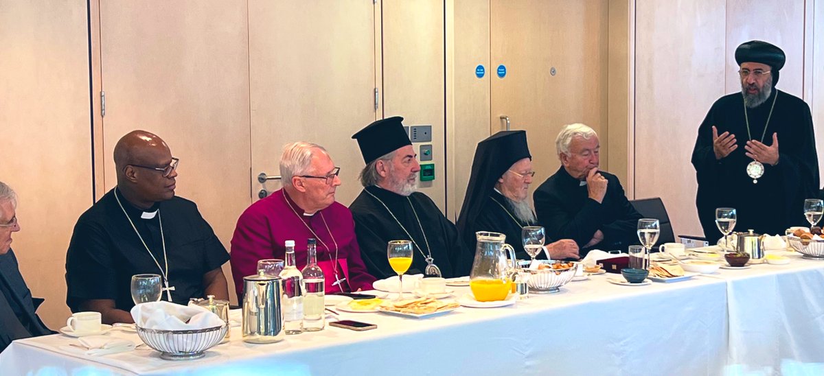 Ecumenical lunch yesterday and London Church Leaders’ breakfast this morning with HAH @EcuPatriarch Bartholemew provided opportunity to share thoughts of importance of our common mission, despite differences, with an opportunity to report on reenergising the Pan-Orthodox Dialogue