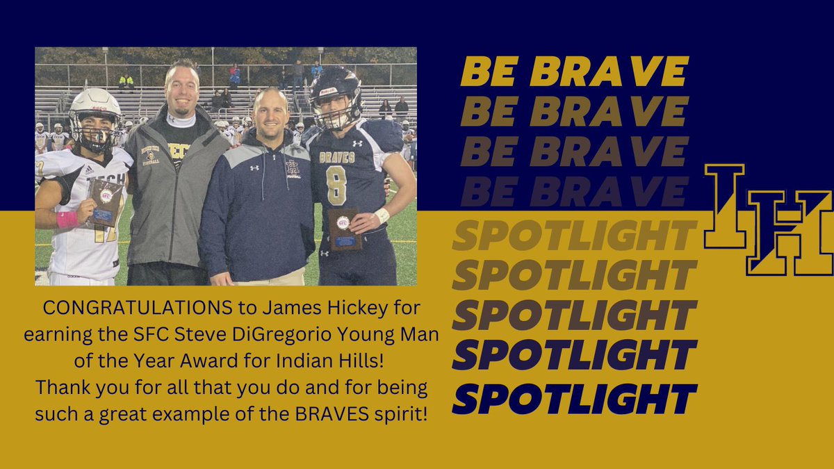 Gregory Vacca (@ihhsprincipalnj) on Twitter photo Congratulations to James Hickey for being named the SFC Young Man of the Year for Indian Hills! #BeBrave <a href="/IHHS_ATHLETICS/">Indian Hills Athletics</a> <a href="/IHHS_Counselors/">IHHS Counselors</a> <a href="/ihhs_pac/">IHHS PAC</a> <a href="/ihhs_sports/">Braves Nation</a> <a href="/ihhsptso/">IHHS PTSO</a> <a href="/RIH__Super/">Dr. Rui Dionisio</a> Congratulations to James Hickey for being named the SFC Young Man of the Year for Indian Hills! #BeBrave <a href="/IHHS_ATHLETICS/">Indian Hills Athletics</a> <a href="/IHHS_Counselors/">IHHS Counselors</a> <a href="/ihhs_pac/">IHHS PAC</a> <a href="/ihhs_sports/">Braves Nation</a> <a href="/ihhsptso/">IHHS PTSO</a> <a href="/RIH__Super/">Dr. Rui Dionisio</a>
