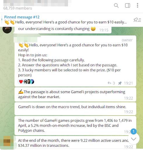 ldblock123's tweet photo. 🗃️LD BLOCK【方法论专栏】
Telegram社群互动方案一：问答活动
🚀🚀🚀🚀🚀🚀🚀🚀🚀🚀
 
★活动规则：
- 阅读项目、产品等相关内容
- 根据内容回答问题
★活动奖励：所有参与者中抽选限定名额用户奖励限定金额代币/美元

#LDBLOCK ，您的区块链一站式服务首选 https://t.co/LyxFLE1GBX