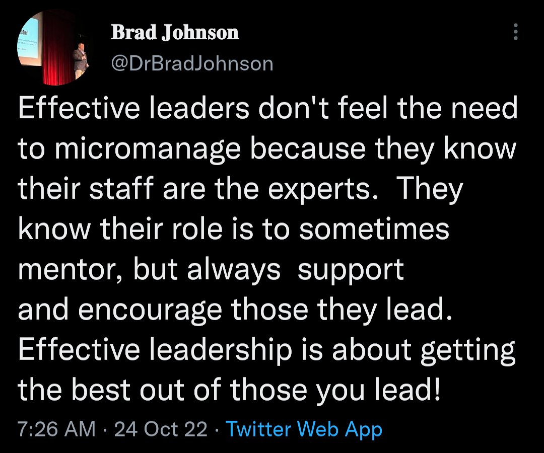 ✨ #MotivationalMonday ✨ This is why #LeadershipMatters, because true #leaders will stand out by supporting and encouraging the ones they lead. Thanks for your #inspiration @DrBradJohnson‼️