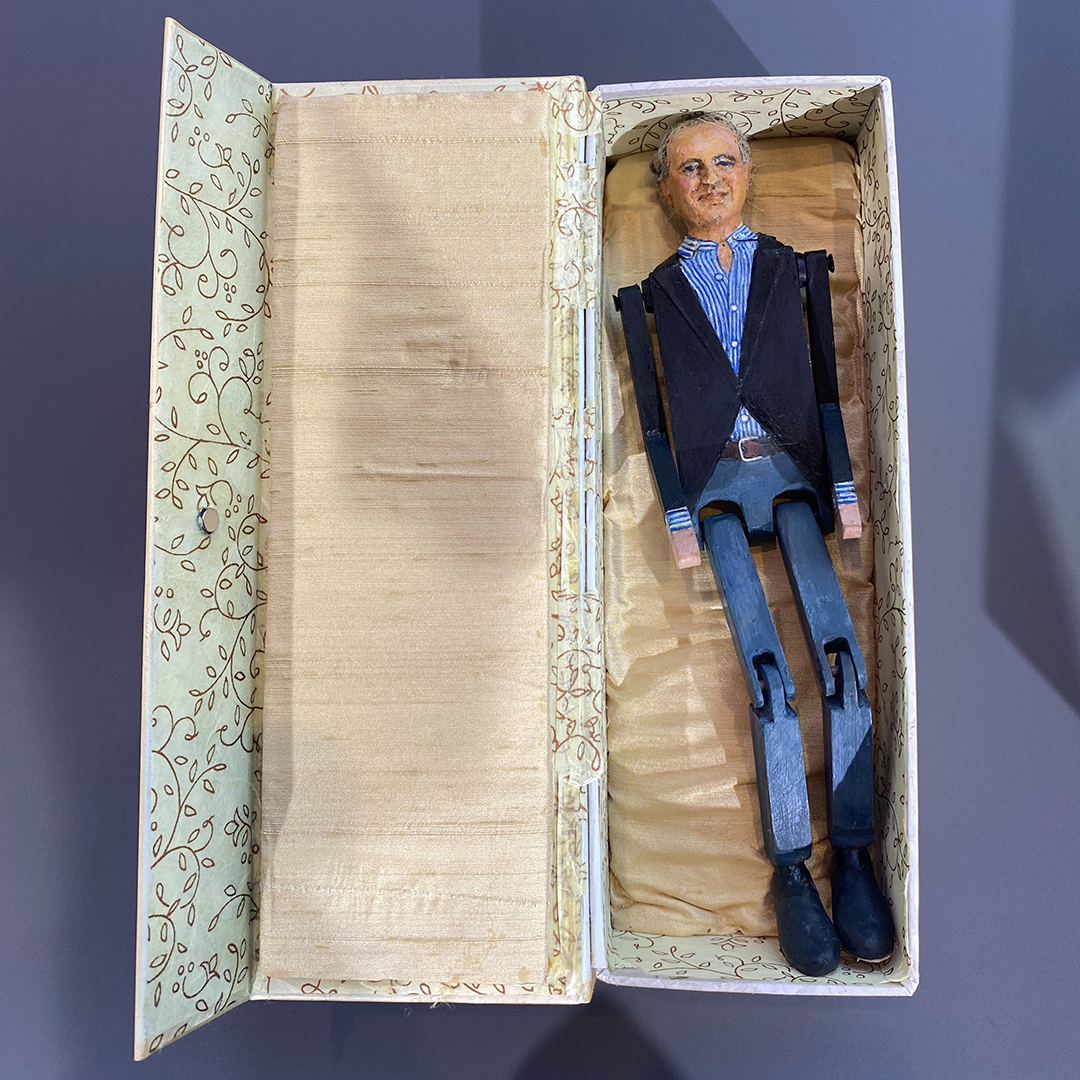 GBH's tweet photo. Limberjacks are small wooden dolls that tap out a rhythm on a board with their feet. In 2018, husband-and-wife music duo Bobbie Wayne and Dan Mozell introduced Jim Braude and Margery Eagan to these miniature replicas of themselves on @BosPublicRadio. https://t.co/3zYvtKPRqr https://t.co/DzrHWgLKzn