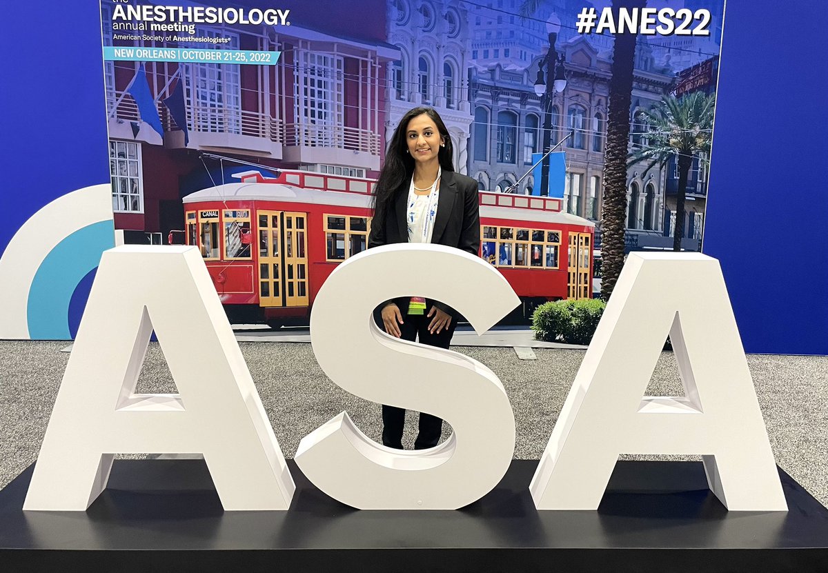 Honored to have represented  <a href="/Rutgers_NJMS/">Rutgers New Jersey Medical School</a> as medical student delegate at #ANES22 and to present my poster on opioid prescription patterns this weekend!

It was an amazing experience to see the present and future of anesthesiology!!! 
<a href="/ASALifeline/">ASA®</a> <a href="/FutureAnesRes/">FutureAnesRes</a>