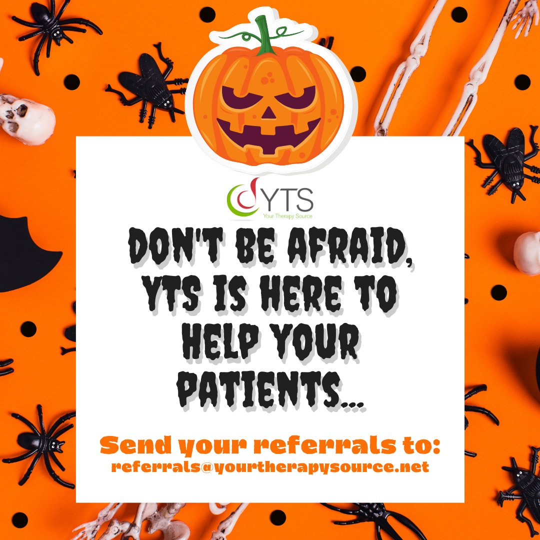 YTSource's tweet photo. We are not afraid to take on your referrals. email sales@yourtherapysource.net for more information. https://t.co/1GCLTyfunm