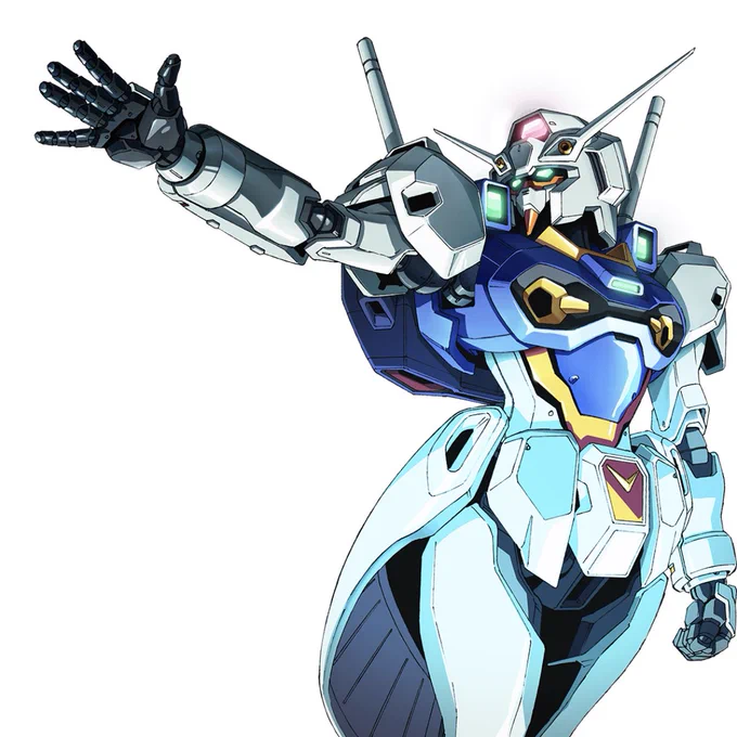 メインビジュアルの2機。画像右がトライアル機だったエンゲージゼロ。画像左がIFルートで正式採用されたエンゲージガンダム。尚、エンゲージガンダムはエンゲージゼロとブロッサムの技術的融合がなされている。#UCエンゲージ 