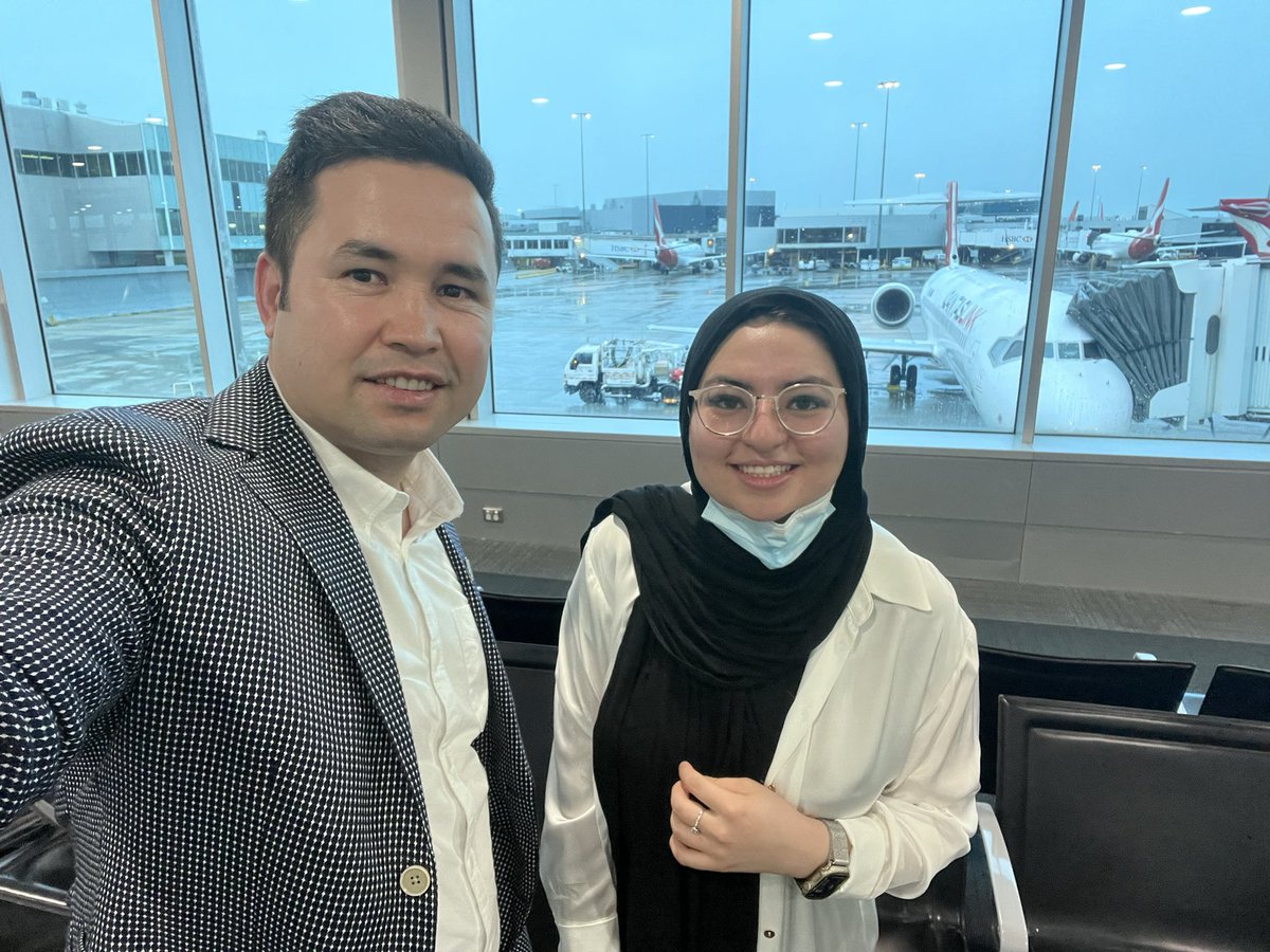 Early morning flight to Canberra with Asma Mohammad Rahim to join passionate advocates for refugees @Kon__K, @janafavero and two other amazing people with lived experience who will advocate for refugees on TPV/SHEV, in detentions and work rights in the parliament today.