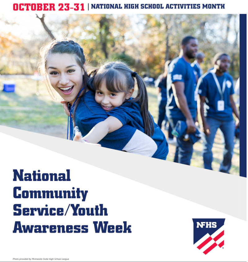 We've reached the final week of #HSActivitiesMonth! How will your school celebrate National Community Service/Youth Awareness Week? nfhs.org/HSActivitiesMo…