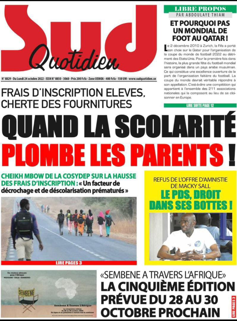 CosydepSenegal's tweet photo. #rentreescolaire
Le Directeur exécutif de la #cosydepsenegal alerte sur la hausse des frais de scolarité !
Un article à retrouver sur @SudQuotidien
#Rentree2022 #cosydep #Actualité #kebetu #cosydepsenegal #DEBAT #October #Senegal https://t.co/lSI9YZ7lY5
