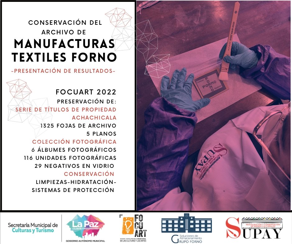 ✨ Es hoy ✨
Postulamos la serie de títulos de propiedad de Achachicala y la colección fotográfica al fondo del FOCUART, para realizar trabajos de conservación de estos testimonios🤩
Join Zoom Meeting a las 18:00⌚
us02web.zoom.us/j/85210443457?…
Meeting ID: 852 1044 3457
Passcode: 1234
