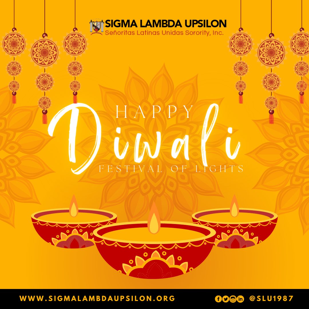 SLU_AlphaRho's tweet photo. Happy #Diwali! ✨ 🪔
We wish everyone a joyous celebration and prosperous new beginnings during this Festival of Lights! #ΣΛΥ #Festivaloflights https://t.co/mQpKq0kATF