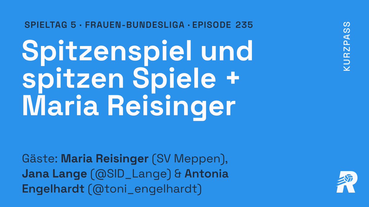 Wolfsburg gewinnt gegen Bayern – ist jetzt alles entschieden? Wir analysieren Spieltag fünf der Frauen-Bundesliga mit <a href="/SID_Lange/">Jana Lange (SID)</a> sowie <a href="/toni_engelhardt/">Toni Engelhardt</a> und interviewen Maria Reisinger vom @svmeppen1912: rasenfunk.de/kurzpass/235

#rasenfunk
#WOBFCB
#svm
