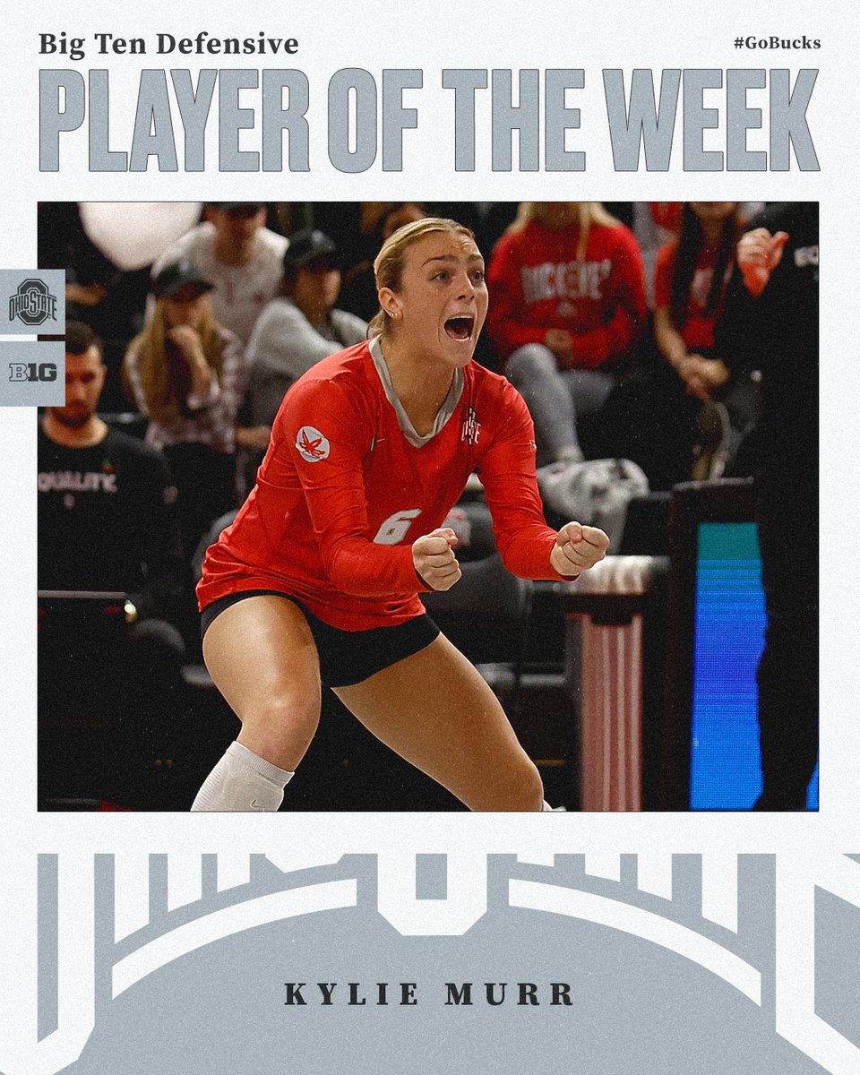 Cheer if you were named Big Ten Defensive Player of the Week for the second time this month ‼️ Congrats, Kylie Murr! 🔗: go.osu.edu/wvb-bigtenweek… #GoBucks #Team53