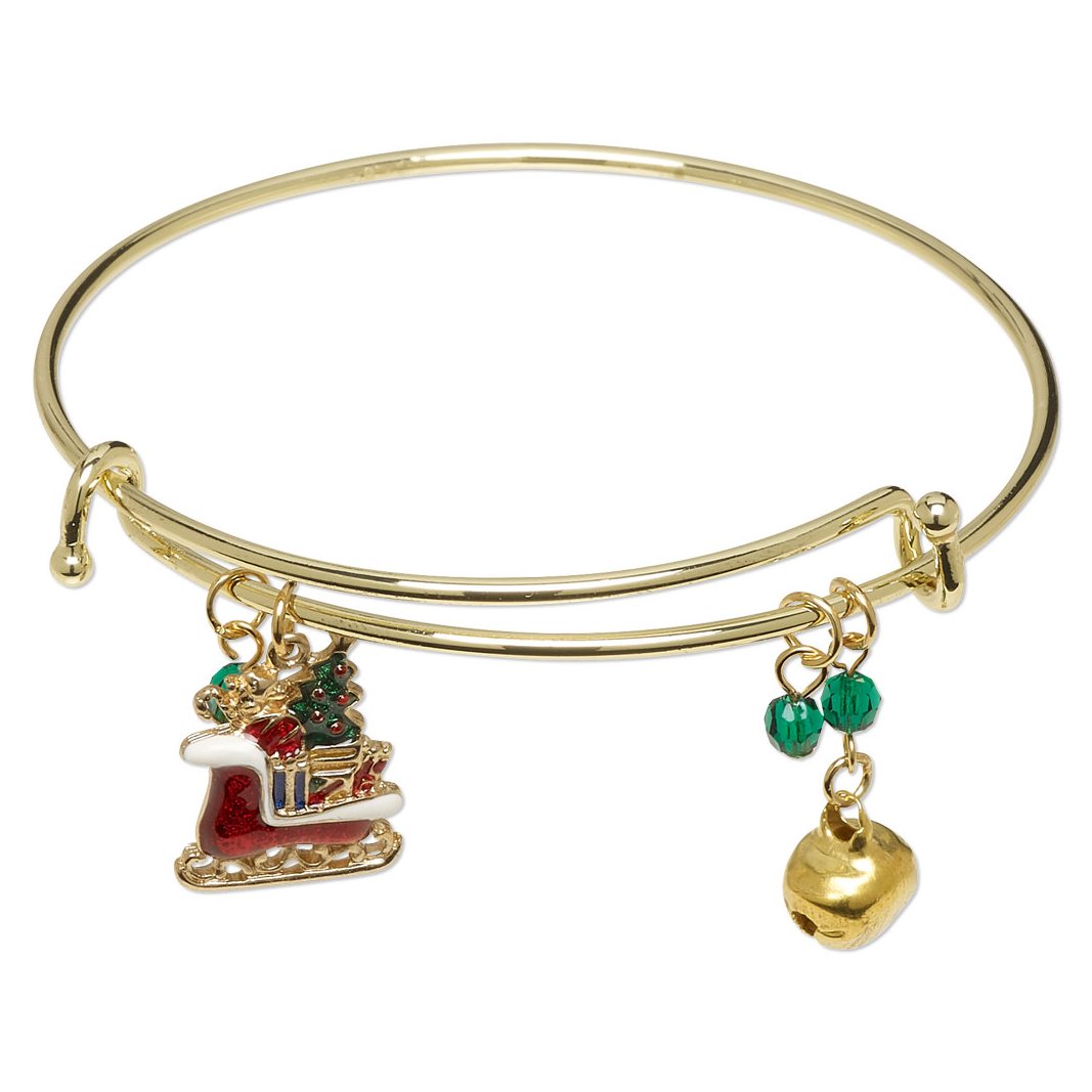 FireMtnGems's tweet photo. Add holiday-themed charms to #bracelet bangles for stylish and fun gifts and sales this season. 
#SimpleBracelet #ChristmasJewelry https://t.co/TVXiPVmQow